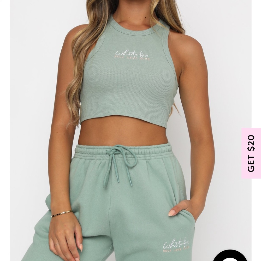 White Fox Self Love Club Waffle  Short